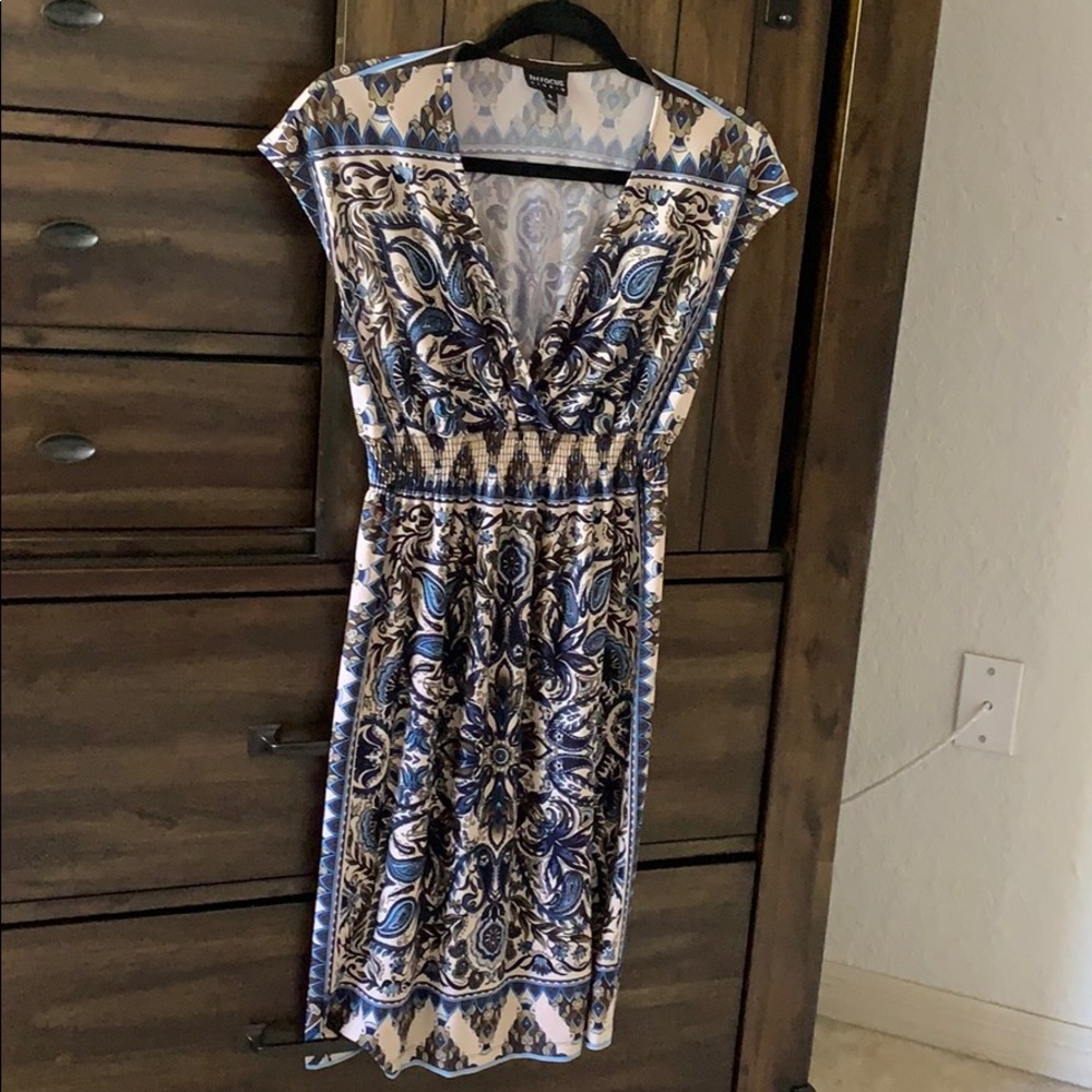 En Focus scarf print dress 6 S